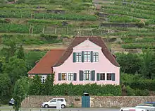 Haus Fliegenwedel vor dem gleichnamigen Weinberg