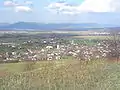 Ein Blick auf Radziechowy vom Hügel Matyska, im Hintergrund Stadt Żywiec und der Żywiecer See