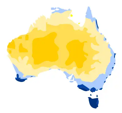 Anzahl der Regentage (d. h. Tage, an denen mehr als 0,2 mm Niederschlag fällt) ﻿unter 20﻿20 bis 40﻿40 bis 80﻿80 bis 120﻿120 bis 160﻿über 160