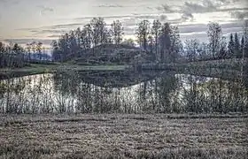 Der Raknehaugen, hinter dem See Ljøgodttjern