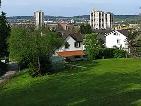 Ansicht vom Gubrist auf das Stadtzentrum