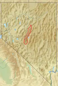 Lage innerhalb Nevadas