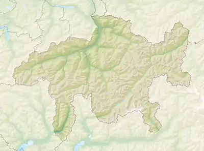 Reliefkarte: Kanton Graubünden