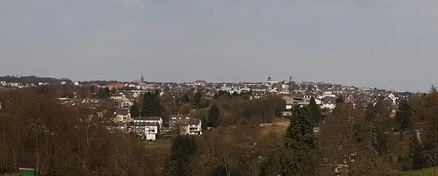 Panorama auf die Remscheider Innenstadt auf der Remscheider Schwelle