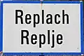 Ortstafel Replach – Replje