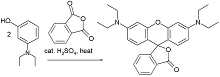 Synthese von Rhodamin B