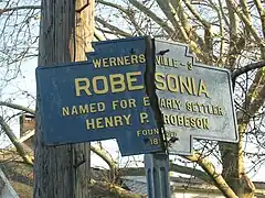 Stark beschädigter Keystone Marker in Robesonia