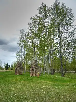 Gebäudereste in der Rocky Mountain House National Historic Site