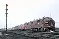 E7A der Chicago, Rock Island and Pacific Railroad in Englewood (April 1965)