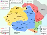 Die Entwicklung des rumänischen Territoriums zwischen 1861 und 1947