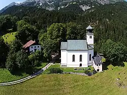 Die Romediuskirche in Thaur ist Ausgangspunkt des Romedius-Pilgerwegs