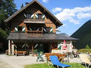 Die Rotgüldenseehütte am Unteren Rotgüldensee