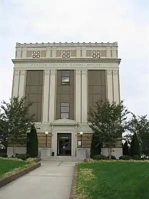 Person County Courthouse (2008), einer von zwölf Einträgen des Countys im National Register of Historic Places