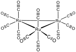 Strukturformel von Trirutheniumdodecacarbonyl