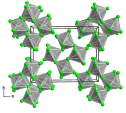 Kristallstruktur von Ruthenium(V)-fluorid