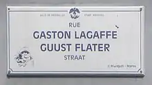 „Rue Gaston Lagaffe“ (niedl.: Guust Flater Straat) in Brüssel