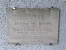 Ruhestätte von Josef von Berres in Weyer