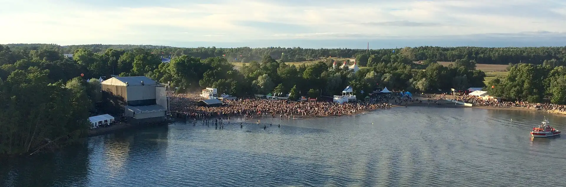 Ruisrock Festival, von MS Baltic Princess aus gesehen (8. Juli 2016)