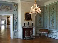 Wandbespannung aus Ostrau, heute im Schloss Friedrichsfelde