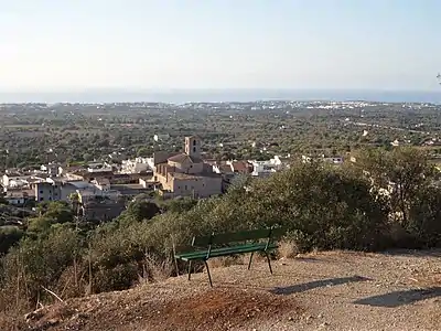 Blick auf S’Horta vom Puig de sa Talaia