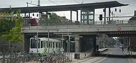 Bahnhof Hannover-Linden/Fischerhof:oben S-Bahn, unten Stadtbahn