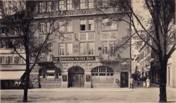 Westseite.Keßlergasse (rechts)Hotel zum Raben und Bayerische Handelsbank.1917