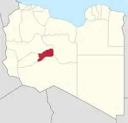 Die Lage von Sabha in Libyen