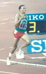 Saïd Aouita, 1983 WM-Dritter, außerdem über 5000 Meter 1984 Olympiasieger und 1987 Weltmeister sowie über 800 Meter 1988 Olympiadritter, hatte nicht mehr die Form früherer Tage und kam auf den elften Platz