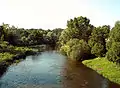 Die Salis von der Brücke am Ortseingang