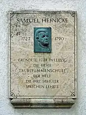 Gedenktafel für Samuel Heinicke