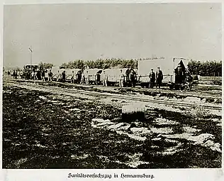 Sanitätsversuchszug in Weesen bei Hermannsburg