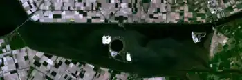 Satellitenbild des Ketelmeers mit IJsseloog