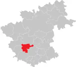 Lage der Gemeinde Schönbach (Niederösterreich) im Bezirk Zwettl (anklickbare Karte)