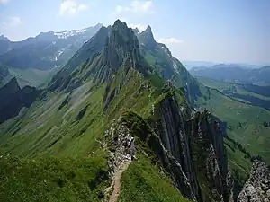 Vom Schäfler in westlicher Richtung zum Säntis