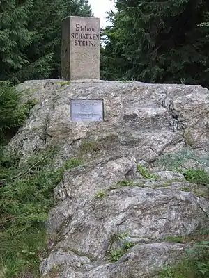 Gedenktafel für Max Schreyer auf dem Schatzenstein