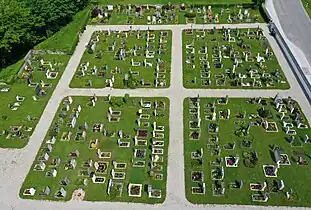 Friedhof, rechter Hauptteil (Draufsicht)