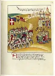 König Sigismundbesucht Bern 1414(Diebold Schilling d. Ä.)