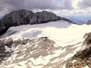 Der Schladminger Gletscher vom Hohen Gjaidstein (Juli 2006)