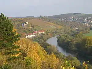 Ende des Maindreiecks: Schloss Mainberg bei Schweinfurt,Lage: Mainberger Schlossberg