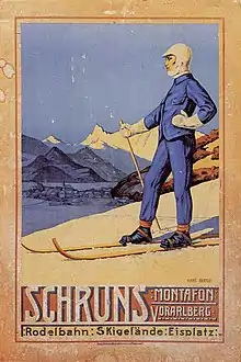 Wintersportwerbeplakat, 1909