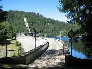 Stausee Schwarzabruck im Tal der Schwarza