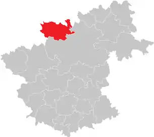 Lage der Gemeinde Schweiggers im Bezirk Zwettl (anklickbare Karte)