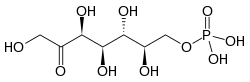 Strukturformel von Sedoheptulose-7-phosphat