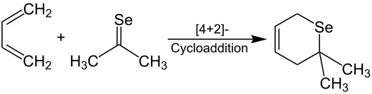 Caycloaddition von Selenoaceton mit 1,3-Butadien