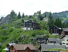 Burghügel mit der Ruine der Burg Friberg