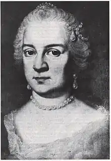 Maria Sidonie Philippine von Sickingen geborene Kottwitz von Aulenbach, Gattin des Ministers Johann Ferdinand von Sickingen