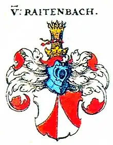 Wappen derer von Raitenbach nach Siebmachers Wappenbuch