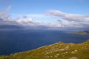 Sildegap (Blick von Vågsøy nach Nordosten in Richtung Stadlandet)