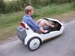 Sinclair C5 in Fahrt