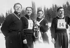 Tom Mobraaten, Olav Ulland, Petter Hugsted und Kjell Stordalen in den USA 1949
Foto: Ukjent (Norsk Bergverksmuseum / Digitalt Museum)